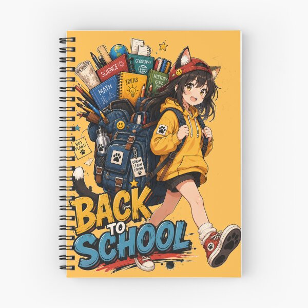 Item preview, Anime Neko School Girl Back To School Backpack Illustration designed and sold by BLUESKY11a.
