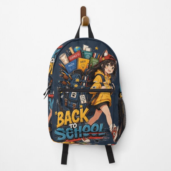 Item preview, Anime Neko School Girl Back To School Backpack Illustration designed and sold by BLUESKY11a.