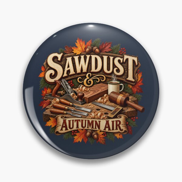 Item preview, Sawdust & Autumn Air – Fall Woodworker Carpenter Design designed and sold by astersgraphics.