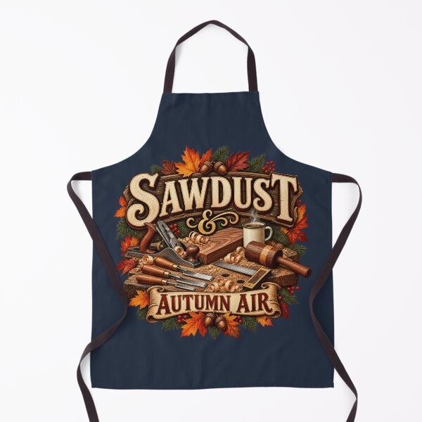 Item preview, Sawdust & Autumn Air – Fall Woodworker Carpenter Design designed and sold by astersgraphics.