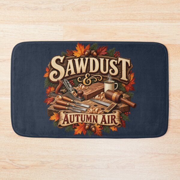 Item preview, Sawdust & Autumn Air – Fall Woodworker Carpenter Design designed and sold by astersgraphics.