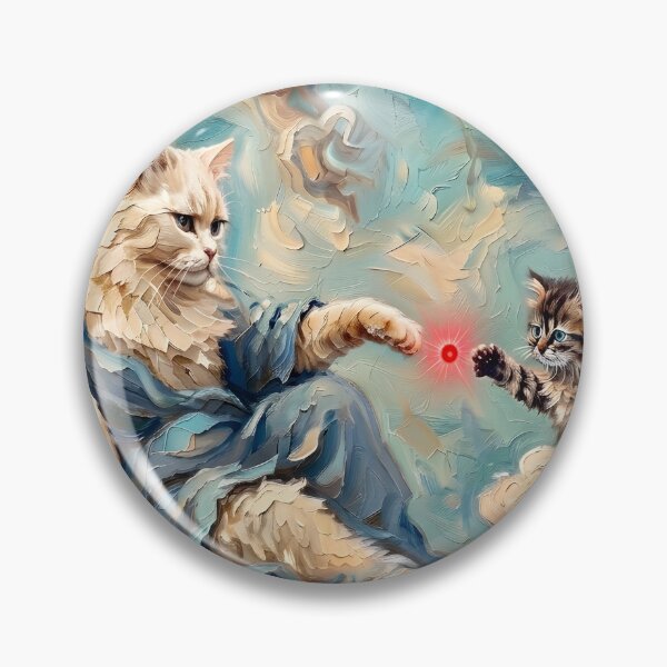 Item preview, Michelangelo's The Creation of Adam (cat) designed and sold by HeyGlad.