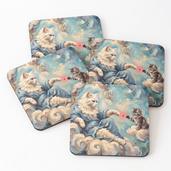 Item preview, Michelangelo's The Creation of Adam (cat) designed and sold by HeyGlad.