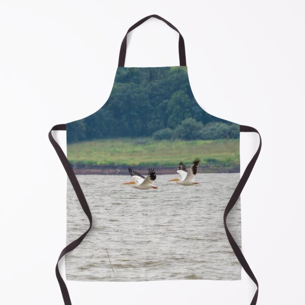 Item preview, Dos pelícanos volando al unísono sobre aguas azotadas por el viento. designed and sold by South 500 Photography.