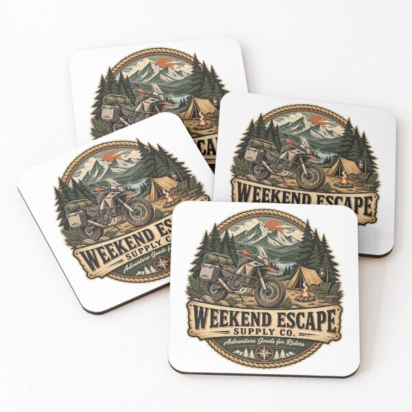 Item preview, Weekend Escape Supply Co Motocamping Motorcycle Design designed and sold by TorqueTheoryLab.