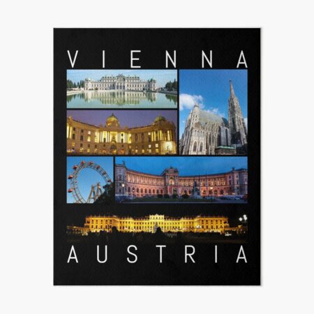 Item preview, Vienna Austria Souvenir famous landmarks at night designed and sold by peter2art.