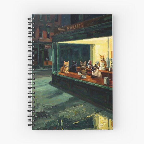 Item preview, Nighthawks with Cats designed and sold by HeyGlad.