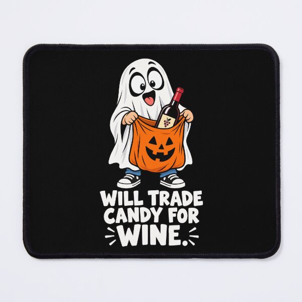 Item preview, Ghost Wine Trick or Treat Halloween Illustration designed and sold by Uglyandcute.