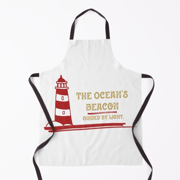 Item preview, Vintage Red Lighthouse The Ocean's Beacon Guided By Light Nautical Art designed and sold by Aelmajaoui.