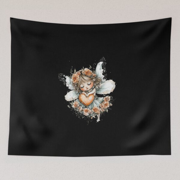 Item preview, Fairy Embracing Heart with Roses designed and sold by Fillthegoat.