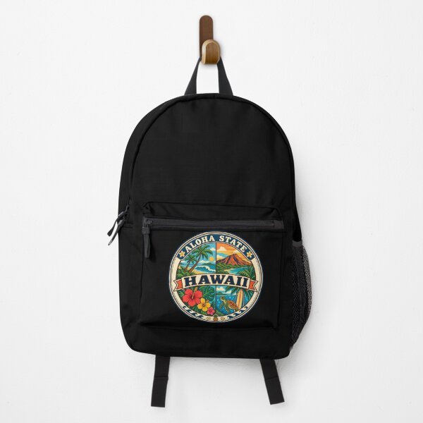 Item preview, Hawaii Aloha State Vintage Island Travel Souvenir Badge designed and sold by DreamLayerStudio.