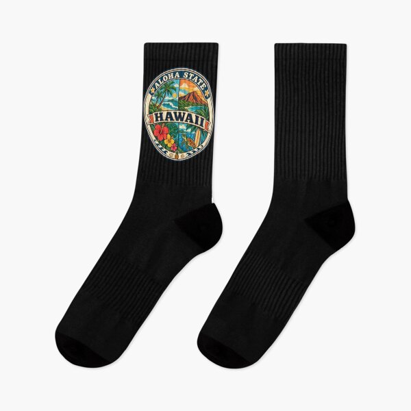 Item preview, Hawaii Aloha State Vintage Island Travel Souvenir Badge designed and sold by DreamLayerStudio.
