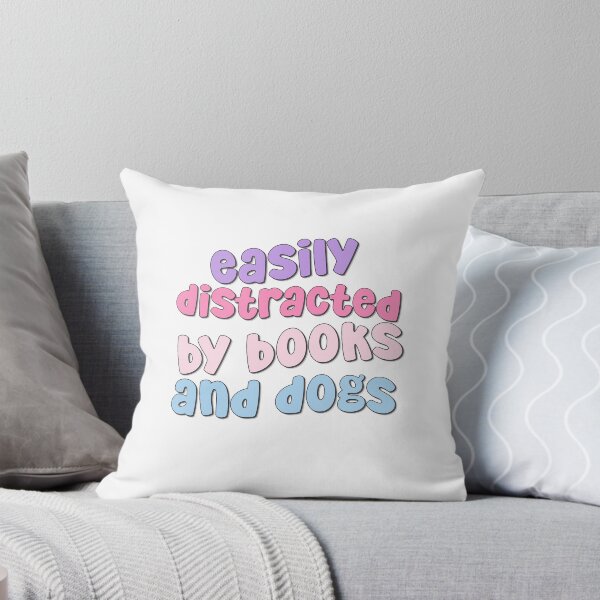 Item preview, Easily Distracted By Books and Dogs designed and sold by birdiesinc.