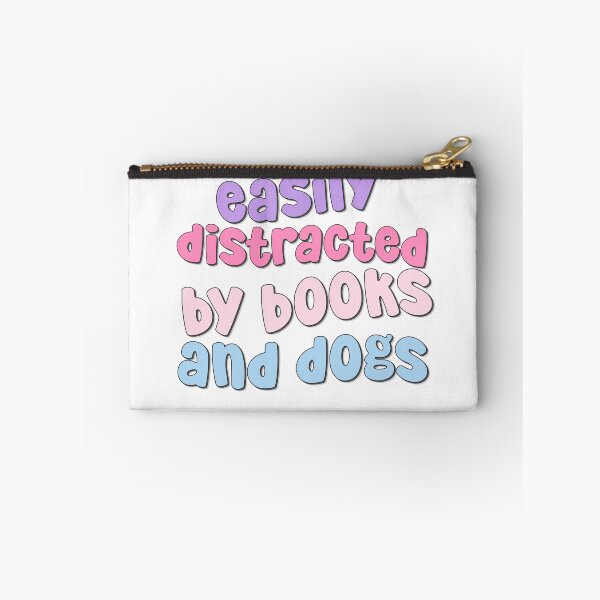 Item preview, Easily Distracted By Books and Dogs designed and sold by birdiesinc.