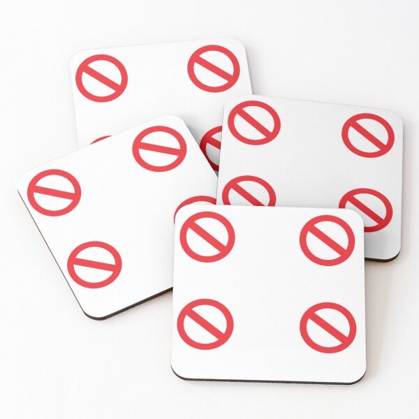Item preview, Four Prohibited or Avoid Sign Stickers designed and sold by If-Art.