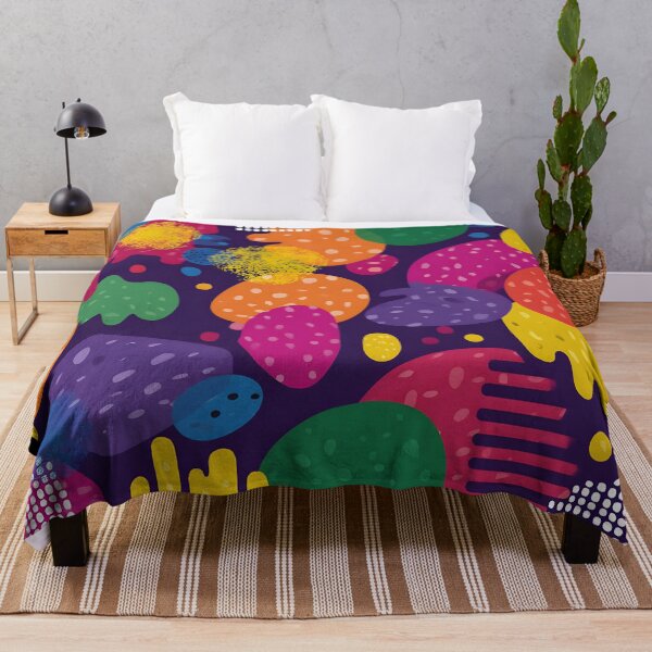 Item preview, Colorful Abstract Organic Shapes Funky Retro Pattern designed and sold by GutyzDesignsES.