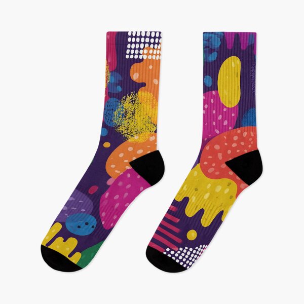 Item preview, Colorful Abstract Organic Shapes Funky Retro Pattern designed and sold by GutyzDesignsES.