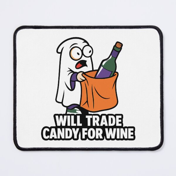 Item preview, Will Trade Candy for Wine Cartoon Ghost designed and sold by Uglyandcute.