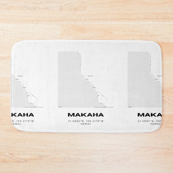 Item preview, Makaha Hawaii Minimalist Map designed and sold by RM-Journey.