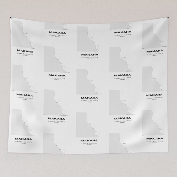 Item preview, Makaha Hawaii Minimalist Map designed and sold by RM-Journey.
