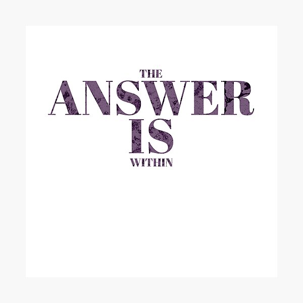 Item preview, The Answer Is Within | Inspirational designed and sold by Brand Uno Studio.