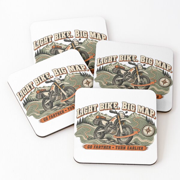 Item preview, Light Bike Big Map Dual Sport Adventure designed and sold by TorqueTheoryLab.