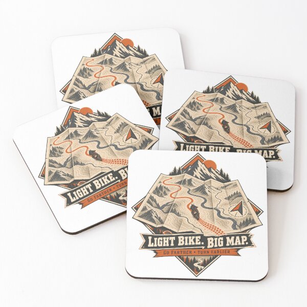 Item preview, Light Bike Big Map Topographic Adventure Design designed and sold by TorqueTheoryLab.
