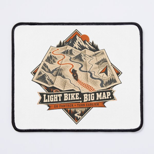 Item preview, Light Bike Big Map Topographic Adventure Design designed and sold by TorqueTheoryLab.