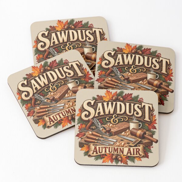 Item preview, Sawdust & Autumn Air – Fall Woodworker Carpenter Design designed and sold by astersgraphics.
