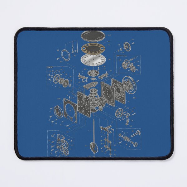 Item preview, Vintage Pendulum Clock Anatomy - Horology Patent Sketch designed and sold by The Blueprint Archive.