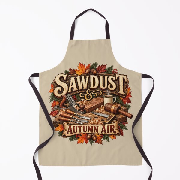 Item preview, Sawdust & Autumn Air – Fall Woodworker Carpenter Design designed and sold by astersgraphics.