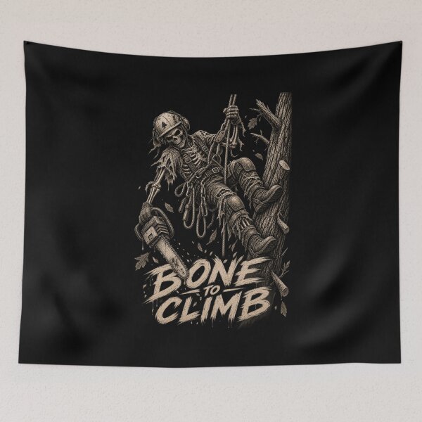 Item preview, Arborist Halloween Skeleton – Bone to Climb designed and sold by Meandmyshop.