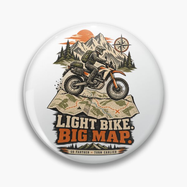 Item preview, Light Bike Big Map Dual Sport Rider Design designed and sold by TorqueTheoryLab.
