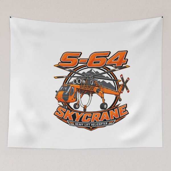 Item preview, Heavy Lift Sky Crane Aerial Utility Helicopter Illustration designed and sold by IRON WINGS /USAF.