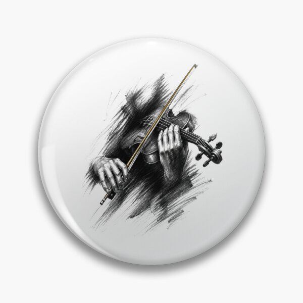Item preview, Sherlock Holmes Violinist in Charcoal and Gold designed and sold by Fenay Designs.