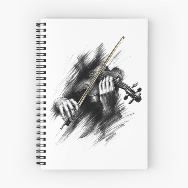 Item preview, Sherlock Holmes Violinist in Charcoal and Gold designed and sold by Fenay Designs.