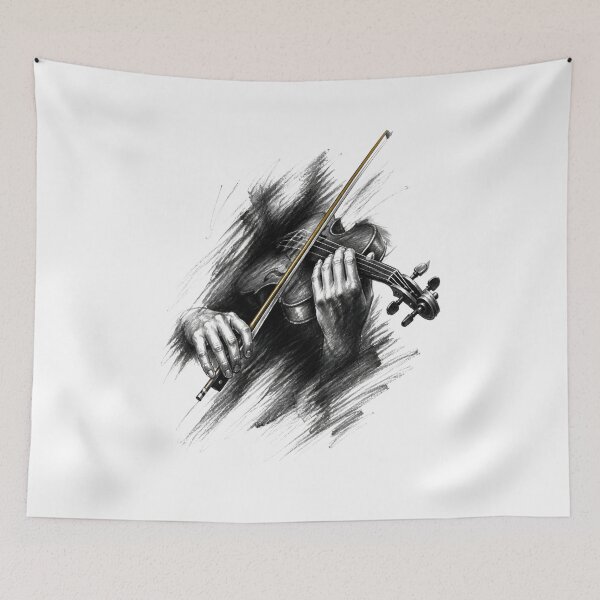 Item preview, Sherlock Holmes Violinist in Charcoal and Gold designed and sold by Fenay Designs.