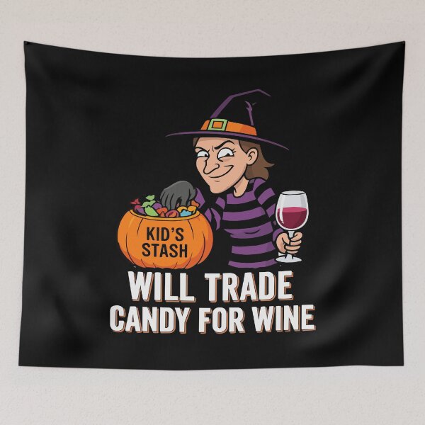 Item preview, Kids Stash Witch Candy Wine Halloween Illustration designed and sold by Uglyandcute.