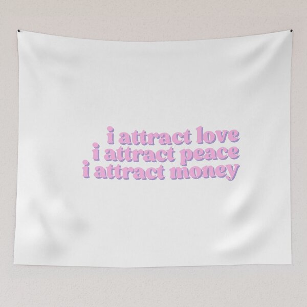 Item preview, i attract love, money, & peace | baby pink designed and sold by dollhouseclub.