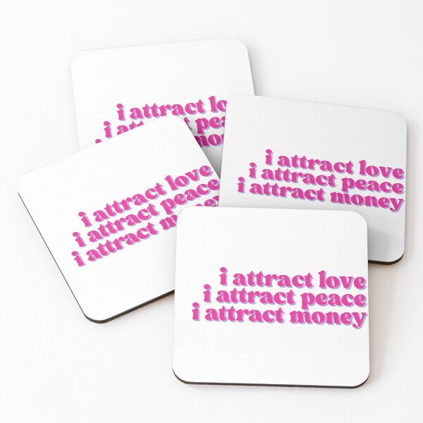 Item preview, i attract love, money, & peace | hot pink designed and sold by dollhouseclub.