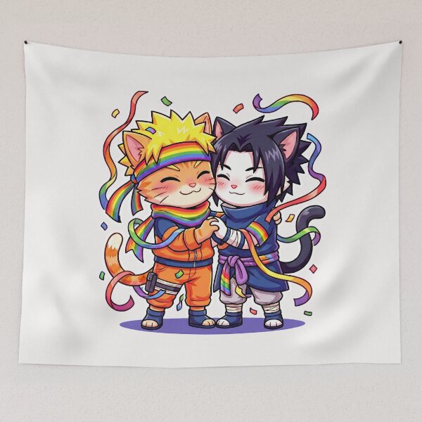 Item preview, Narusasu Neko kawaii Pride month  designed and sold by CuteKats.