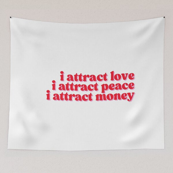 Item preview, i attract love, money, & peace | red designed and sold by dollhouseclub.