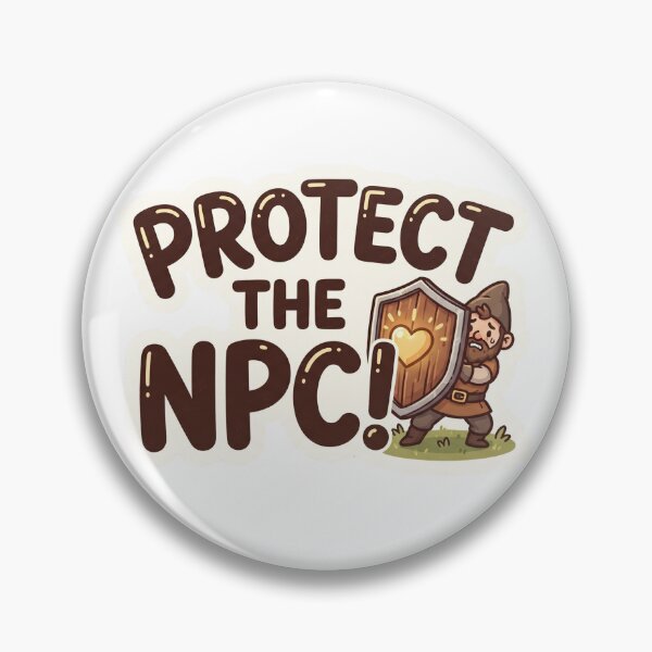 Item preview, Protect the NPC – Funny D&D RPG Sticker – Tabletop Gaming designed and sold by WaterWhisker.