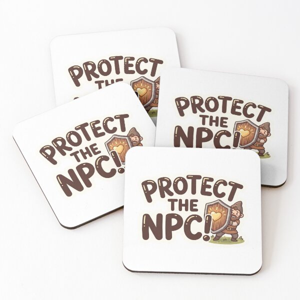 Item preview, Protect the NPC – Funny D&D RPG Sticker – Tabletop Gaming designed and sold by WaterWhisker.