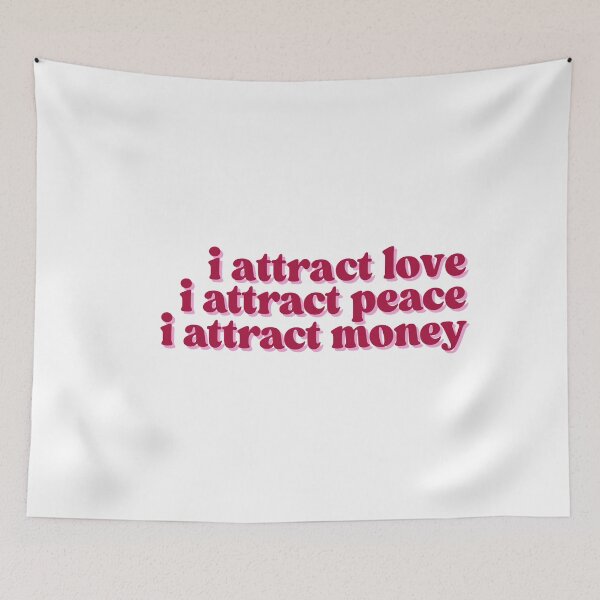 Item preview, i attract love, money, & peace | dark red designed and sold by dollhouseclub.