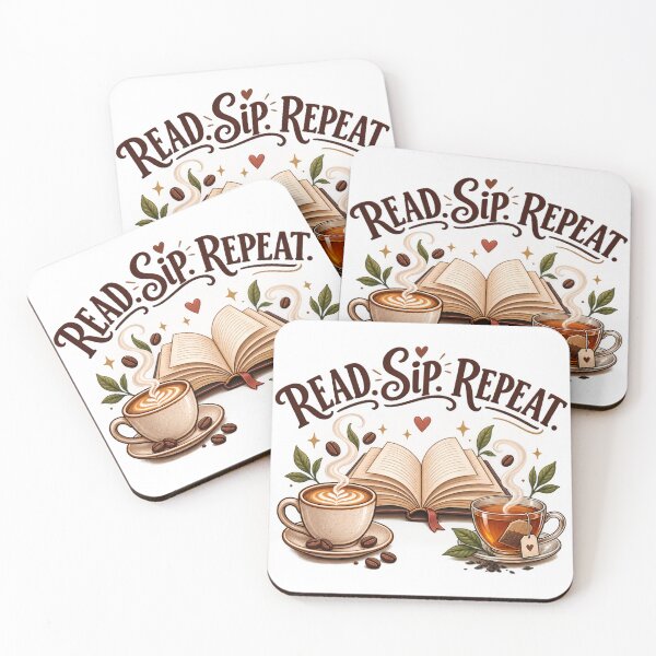 Item preview, Read Sip Repeat Book & Caffeine Lovers Gift designed and sold by 3B-Store.
