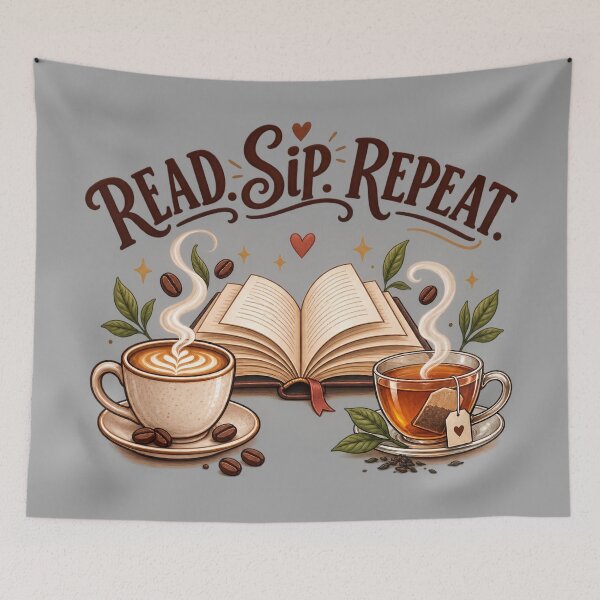 Item preview, Read Sip Repeat Book & Caffeine Lovers Gift designed and sold by 3B-Store.