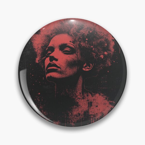 Item preview, Crimson Soul - Abstract Afro Grunge Portrait designed and sold by ERODED SELF.