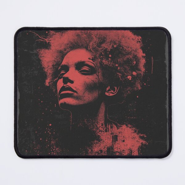 Item preview, Crimson Soul - Abstract Afro Grunge Portrait designed and sold by ERODED SELF.