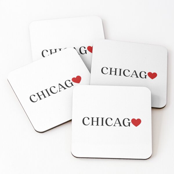 Item preview, Chicago Red Heart Minimalist City Typography designed and sold by FemmePod.
